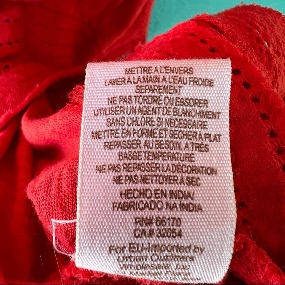 CLEARANCE FREE PEOPLE FAST TIMES EMBROIDERED BEADED FLOWY TOP RED MEDIUM - Picture 11 of 13